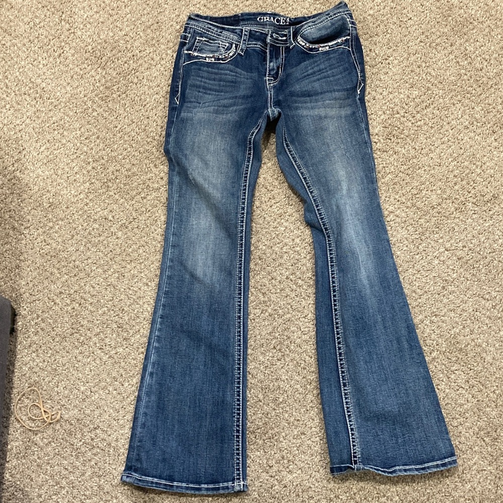 Grace Dark Blue Flare Women's Jeans